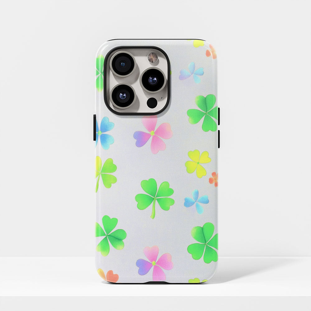 雙層半手印堅韌霧面四葉草 iPhone 手機殼