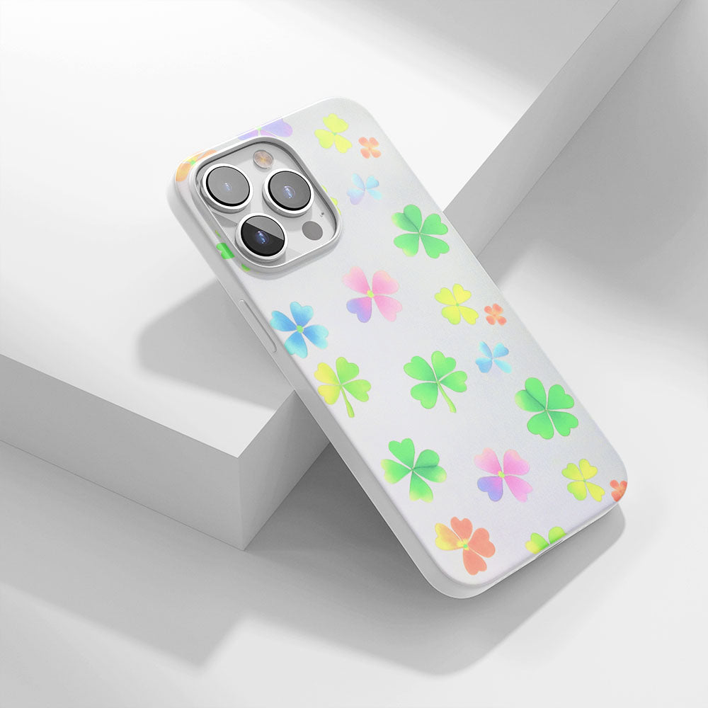 最新第三代水晶堅韌光澤四葉草 iPhone 手機殼（適用於 MagSafe） 