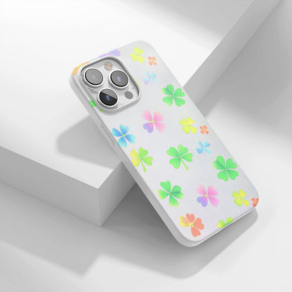 最新第三代水晶堅韌光澤四葉草 iPhone 手機殼（適用於 MagSafe） 