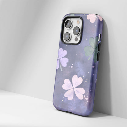 雙層半手印堅韌霧面四葉草 iPhone 手機殼