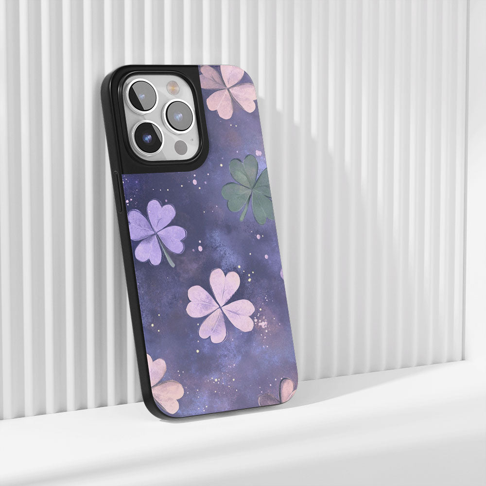 Industry-Level Tough Matte Four Leaf Clover iPhone Case (MagSafe-Compatible)