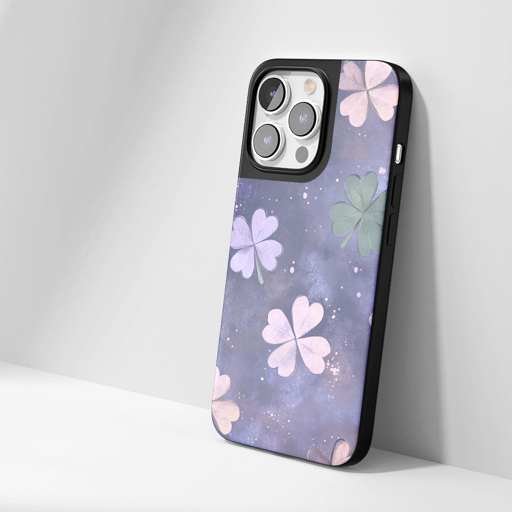 Industry-Level Tough Matte Four Leaf Clover iPhone Case (MagSafe-Compatible)