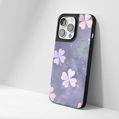 Industry-Level Tough Matte Four Leaf Clover iPhone Case (MagSafe-Compatible)