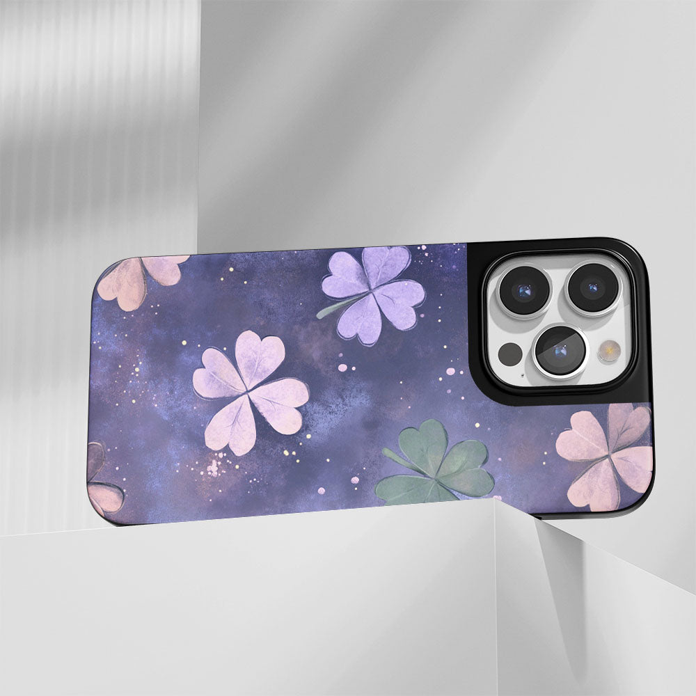 Industry-Level Tough Matte Four Leaf Clover iPhone Case (MagSafe-Compatible)