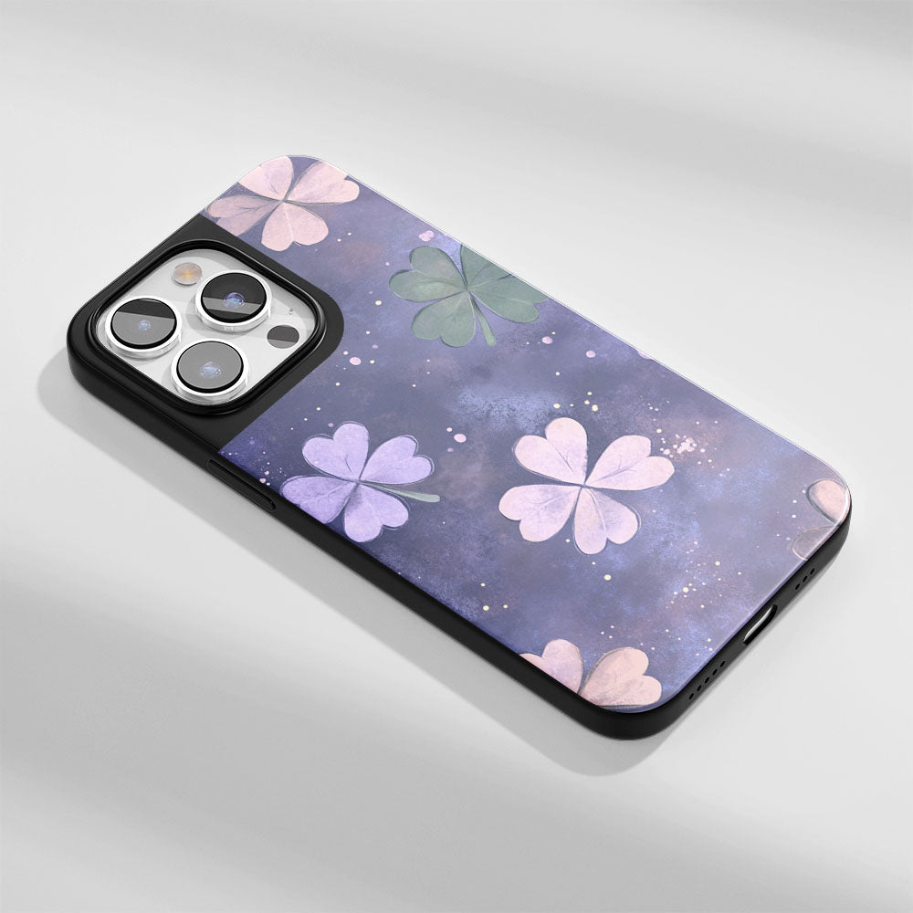 Industry-Level Tough Matte Four Leaf Clover iPhone Case (MagSafe-Compatible)