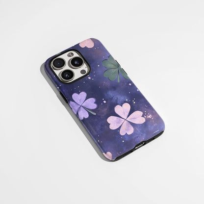 雙層半手印堅韌霧面四葉草 iPhone 手機殼