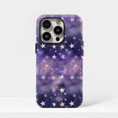 Double-Layer Semi-Handprinted Tough Matte Star iPhone Case