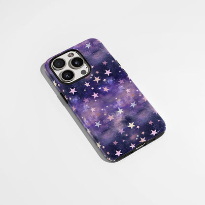 Double-Layer Semi-Handprinted Tough Matte Star iPhone Case