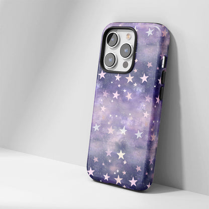 Double-Layer Semi-Handprinted Tough Matte Star iPhone Case