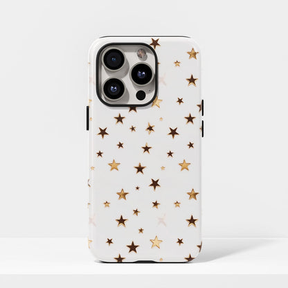 Double-Layer Semi-Handprinted Tough Matte Star iPhone Case