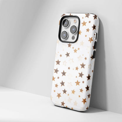 Double-Layer Semi-Handprinted Tough Matte Star iPhone Case