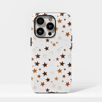 Double-Layer Semi-Handprinted Tough Matte Star iPhone Case