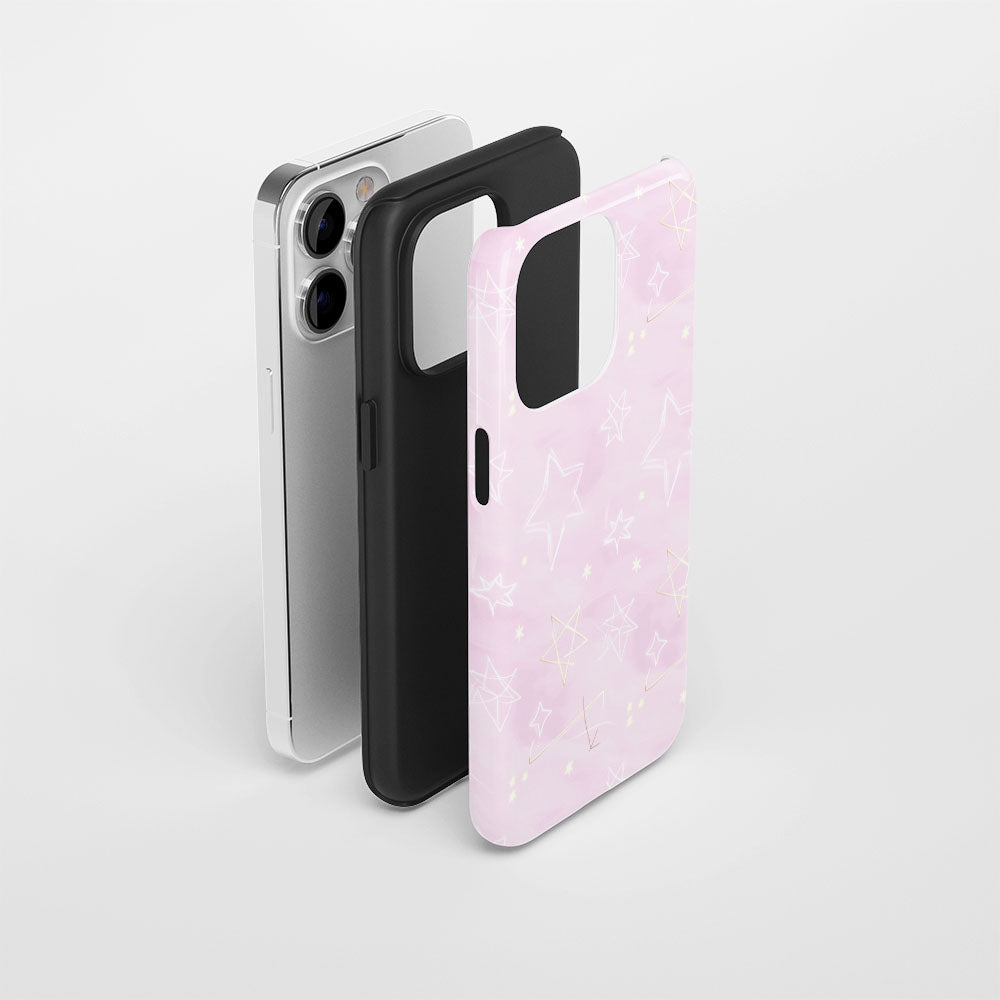 เคส iPhone ลายดาวเคลือบด้านทนทานสองชั้น