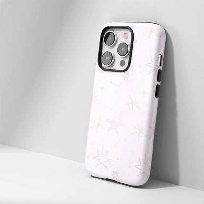 Double-Layer Semi-Handprinted Tough Matte Star iPhone Case