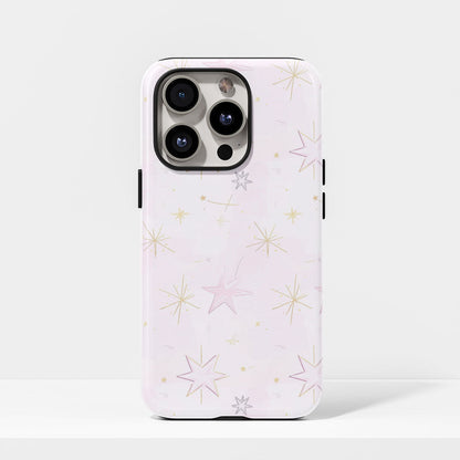 Double-Layer Semi-Handprinted Tough Matte Star iPhone Case
