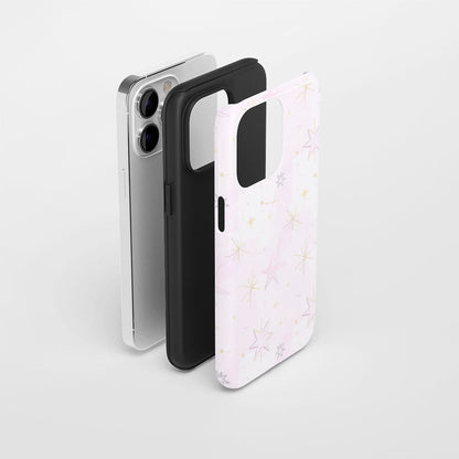 Double-Layer Semi-Handprinted Tough Matte Star iPhone Case