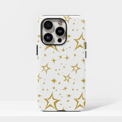 Double-Layer Semi-Handprinted Tough Matte Star iPhone Case