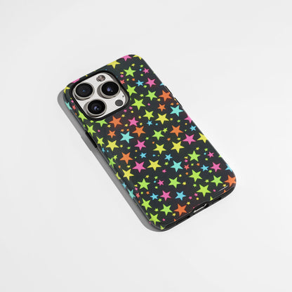 Double-Layer Semi-Handprinted Tough Matte Star iPhone Case