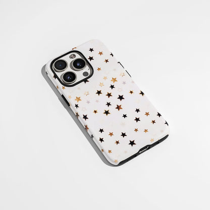 Double-Layer Semi-Handprinted Tough Matte Star iPhone Case