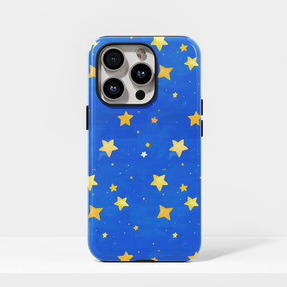 Double-Layer Semi-Handprinted Tough Matte Star iPhone Case