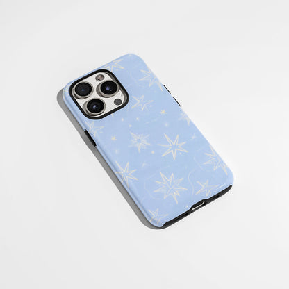 Double-Layer Semi-Handprinted Tough Matte Star iPhone Case