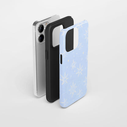 Double-Layer Semi-Handprinted Tough Matte Star iPhone Case