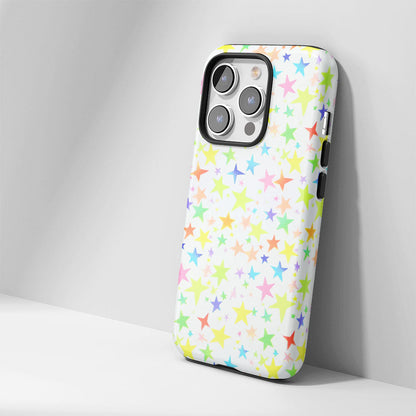 Double-Layer Semi-Handprinted Tough Matte Star iPhone Case
